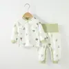 Traje de bebé de mono de liebre primavera otoño e invierno ropa interior de algodón para bebé cintura alta barriga dibujos animados ropa para el hogar