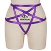 Cinturón con Recorte de Estrella de Cinco Puntas Sexy Liguero Cruzado Elástico Ajustable Harajuku Punk Ropa para Actuación de Club Nocturno