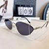 Moda europea y americana 2024 gafas de sol de moda personalizadas de metal con montura pequeña forma ojo de gato protección UV gafas de sol de moda para hombres y mujeres