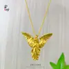 Colgante Dorado con Diamantes Ángel, Cobre Electroplateado, Collar Vintage, Versátil, Lujo Ligero, Exquisito, Elegante, Impresionante, Clásico