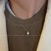 Collar Minimalista de Perlas 2026 Nueva Tendencia Popular Collar con Colgante Elegante Cadena para Clavícula de Celebridad de Internet Cadena para Suéter de Gama Alta para Mujer