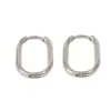 Moda Europeia e Americana Simples Básico Argola Lisa Versátil Brincos em Formato de U Feitos à Mão Aço Inoxidável Banhado a Ouro 18K Novos Argolas de Orelha da Moda