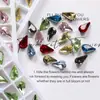 Rhinestone de Vidrio de Alta Calidad YEM-AA 8*13 Girasol Gota de Agua Punta Inferior Rhinestone para Uñas Rhinestone diy Ropa Zapatos Bolsos Accesorios