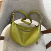 Bolsa Croissant Retrô de Nicho Personalizada de Fábrica, Bolsa de Ombro Fashion, Bolsa Transversal, Bolsa de Braço em Couro Genuíno, Bolsa Bolinho Estilo Preguiçoso
