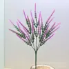 Lavanda simulação pastoral decorativo verde planta decorativa flor de plástico simulação buquê simulação planta vaso de flores atacado