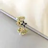 Anillo Ladrillo de Diseño Nicho de Alta Gama Lujo Accesible para Mujer Moda Europea y Americana Creativo Zirconia Chapado en Oro Anillo Abierto Ajustable