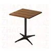 Mesa Cuadrada de Color Nogal para Uso Doméstico, Mesa de Comedor para Uso Comercial, Mesa de Comedor de Madera Maciza para Restaurantes, Mesa de Comedor de Pizarra para Restaurantes de Comida Rápida