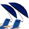 Sombrilla de Sol de Doble Parte Superior de 48.6 pulgadas con Abrazadera, Sombrilla para Silla de Playa UPF50+ con Clip, Ajustable 360 grados, Portátil para Silla de Ruedas Exterior, Patio, Carrito de Golf, Camping, 4 Colores Disponibles (Silla No Incluida)