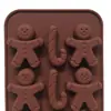 Regalo serie navideña 12 piezas Molde de silicona para chocolate Hombre Panqueque Molde para cubitos de hielo Molde casero para azúcar