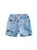 Nuevos bañadores para niños de 6 meses a 4 años, Estampado de Animales Marinos, Estampado a Cuadros, Shorts de Playa Transfronterizos para Bebés Niños