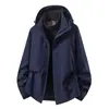 Chaqueta deportiva de exterior tres en uno desmontable, cortavientos e impermeable, personalizada con logotipo de empresa, para hombre