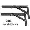 Soporte triangular de acero inoxidable para partición, soporte plegable Billy, soporte de almacenamiento, soporte laminar de pared, soporte móvil