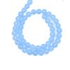 Venta al por mayor de piedra natural directa de fábrica accesorios DIY cuentas de calcedonia ágata calcedonia azul claro cristal del Mar de China Oriental