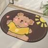 Alfombra de Baño de Barro Diatomeas Alfombra Doméstica para Inodoro Felpudo para Puerta de Baño Espesada Fuerte Absorción de Agua Antideslizante Alfombrilla de Piso para Baño