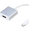 Cabo Adaptador Tipo-C Único para Conector Fêmea HD 4K30Hz Celular Laptop Alta Definição 1080P