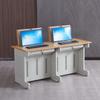 Aula de informática multimedia, aula de informática, escritorio de formación, escritorio de examen escolar integrado, escritorio de computadora abatible