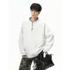 En stock Otoño 2026 Nuevo Algodón Pesado 380g Bordado Especial Retro Sudadera con Capucha de Manga Larga para Hombre Casual Versátil Moderna