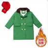 Abrigo de algodón para niños, engrosado, cálido, de invierno, de longitud media, color Verde Militar, abrigo retro para niños, abrigo acolchado de algodón para bebé, forro polar