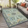 Tapete de Luxo Leve Estilo Americano Estilo Étnico Sala de Estar Tapete de Cabeceira Retro Persa Almofada para Sofá de Mesa de Café Casa de Hóspedes Tapete de Quarto