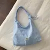 Bolso de Hombro de Estilo Coreano de Nicho con Lunares para Mujer, Bolso de Lona de Gran Capacidad, Bolso Tote, Bolso Cruzado