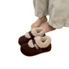 Zapatos Birken de Algodón con Tacón Oculto Estilo Coreano para Mujer 2026 Invierno Nuevas Botas de Nieve con Forro Espeso Zapatos Cálidos de Piel del Noreste