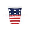 Nuevo Juego de Vajilla Desechable para Fiesta del Día de la Independencia Americana: Traje de Banderas, Vaso de Papel, Plato de Papel, Servilleta de Papel, Cuchillo, Tenedor y Cuchara, Mantel