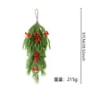 Guirlanda de Folhagem Artificial Verde Pinhas de Natal para Casa Jardim Casamento Parede Decoração de Árvore de Natal Enfeites Pendurados