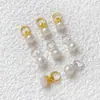Pingente Pequeno Gota de Pérola de Água Doce Natural Banhado a Ouro Cobre Cor Conservada Acessórios para Pulseira de Contas Feita à Mão DIY