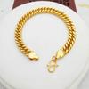 Pulseira de fivela Vietnam Sha Jin Fu 6mm pulseira boss joias masculinas novas explosões europeias e americanas colar ouro falso plano