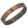 Pulseira magnética retro de moda popular com impressão a laser, fileira dupla, ornamentos de mão para casal removíveis, em estoque, atacado