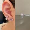 Pendientes de Acero de Titanio con Azúcar Brillante para Dulces, Diseño de Nicho, Colgante, Clavo para Hélice Auricular, Joyería para Orejas, Mujer