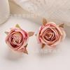 Cabeza de flor de rosa de simulación, flor de seda, material de corona de bricolaje, flor de rosa retro europea, accesorios para sombreros y ropa de boda