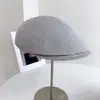 Sombrero de Paja Fina Estilo Japonés para Mujer, Sombrero de Paja para Protección Solar de Verano, Gorra de Newsboy para Viaje al Aire Libre, Gorra para Vacaciones en la Playa