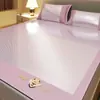 Esterilla Refrigerante de Seda de Hielo para Verano, Clase A, Adecuada para Dormir Desnudo, Sábana para Cama Doméstica de Verano, Esterilla Suave, Doble Cara, Esterilla de Bambú de Doble Uso Invierno y Verano