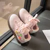 Zapatos Deportivos Casuales de Moda para Niños Grandes Primavera Otoño Zapatos Individuales de Flores Zapatos para Niñas 2026 Estilo Nuevo Zapatos de Tabla con Suela Suave
