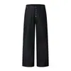 Jeans Street de Mezclilla con Diseño de Botón de Vaca Original para Hombres y Mujeres Otoño e Invierno Nuevos Pantalones Casuales Holgados Rectos de Pierna Ancha