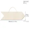 Pieza colgante grande de letrero de madera en blanco para decoración DIY, pancarta de placa de madera con cuerda para colgar