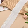 Encaje Blanco Algodón Encaje Decorativo Hecho a Mano DIY Ropa Textil para el Hogar Falda de Muñeca Encaje Vestido de Novia Encaje Decorativo