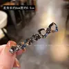 Presilha de Cabelo Exquisita em Forma de Laço de Cristal Estilo Coreano, Presilha Bico de Pato para Mulheres, Presilha Lateral de Alto Padrão Totalmente Cravejada, Novo Estilo para Franja e Cabelo
