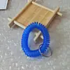 Pulsera para Sauna Pulsera de Resorte de Plástico Llavero con Hebilla Metálica Llavero de Pulsera Elástica