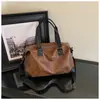 Bolsa de Hombro Individual de Gran Capacidad para Comercio Exterior para Mujer 2026 Nuevo Otoño Invierno Versátil Bolsa Tote Simple para el Trabajo Manual Cruzada
