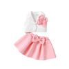 Ins Verano Nuevo Producto Ropa de Salida para Niñas Bebés Estilo Coreano Sin Mangas Traje Pequeño + Traje de Falda Corta Suministro Transfronterizo Venta al por Mayor