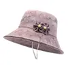 Chapéu Bucket Estiloso de Primavera e Verão para Mães de Meia-Idade e Idosas, Chapéu de Sol Protetor Solar para Uso Externo para Mulheres Idosas, Chapéu de Sol Fino Dobrável