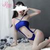 Pinxian fabricantes de alta-elástico brilhante role-playing água morta apertado maiô de uma peça sexy underwear feminino paixão tentação