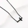 Materiales Europeos y Americanos Transfronterizos en Blanco para Impresión Láser UV a Color Regalos Navideños Placas Militares Cadena Plana de Acero Inoxidable Grabada Collar