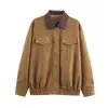 Ropa europea y americana transfronteriza para mujer ZA AliExpress popular de venta caliente chaqueta con solapa y cremallera