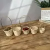 Envio Internacional de Flores Secas, Cestas de Bambu Universais para Flores Secas, Itens Decorativos, Mini Cestas de Bambu, Cestas de Bambu Trançado Extra Pequenas, Cestas de Bambu Trançado de Mão