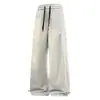 Calças casuais masculinas de corte reto, modelagem solta, com bom caimento, calças de perna larga, novo estilo esportivo jovem versátil e moderno, em estoque para atacado