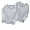 Ropa de Algodón Colorida de Otoño para Niños y Niñas, Camisetas Interiores de Otoño e Invierno para Bebés, Camisetas de Manga Larga, Ropa Interior para el Hogar, Ajustadas