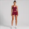 Conjunto de roupa de yoga transfronteiriço para mulheres, secagem rápida, lindo design nas costas, conjunto de colete para esportes ao ar livre, conjunto casual para corrida e fitness
